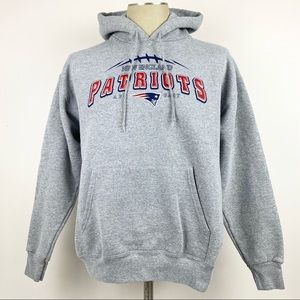 Vintage Y2K NFL New England Patriots Gray Hoodie Sweatshirt Men's Size S/M